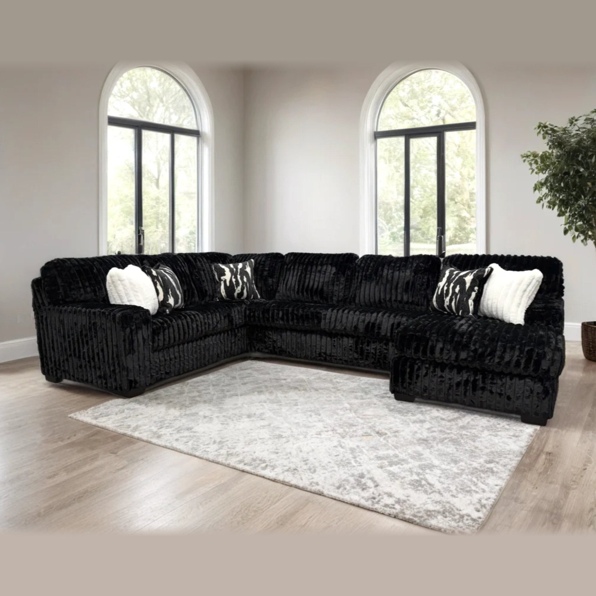 9800 Sectional – Black